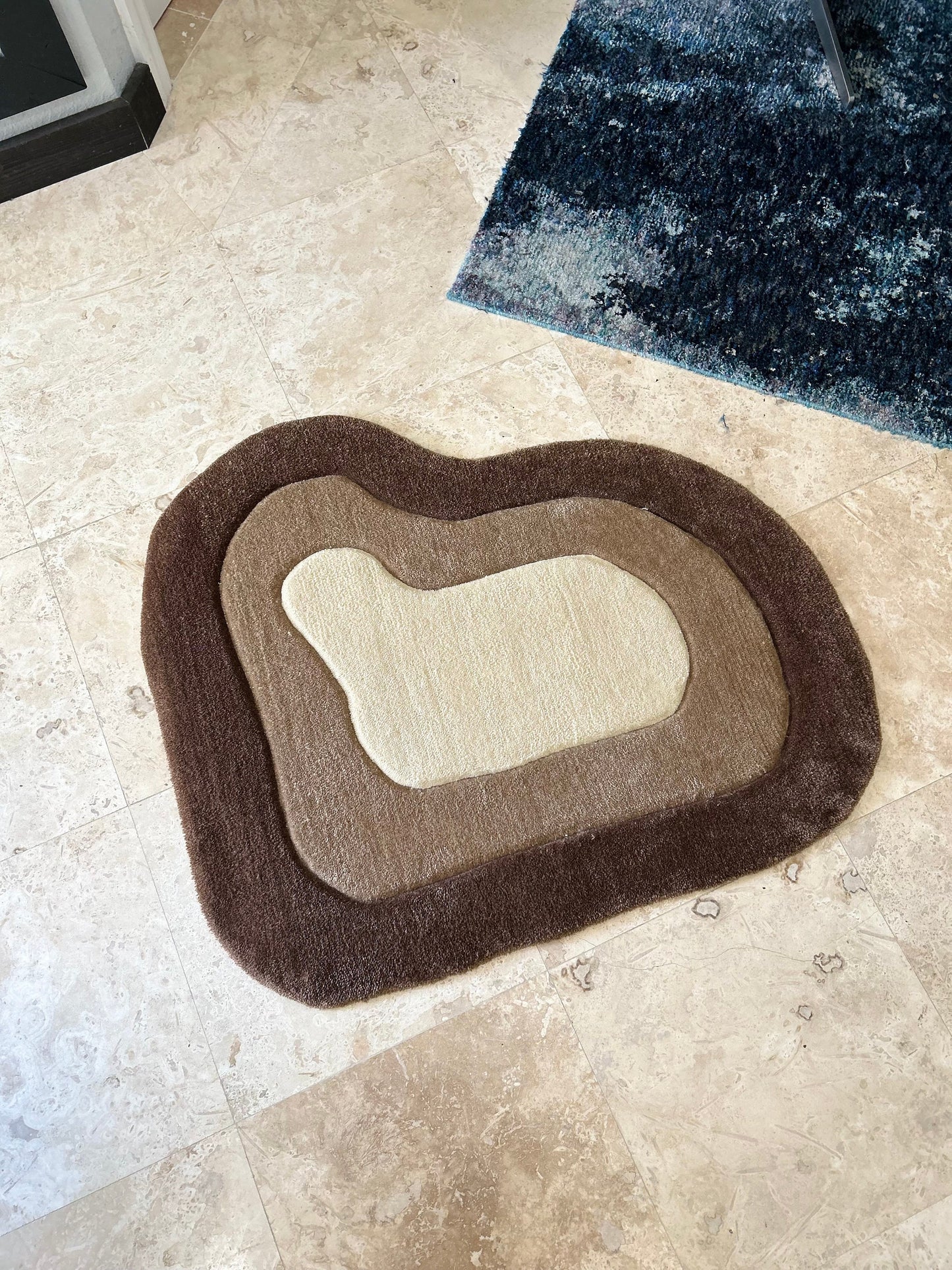 Earth-Tone Swirl Rug