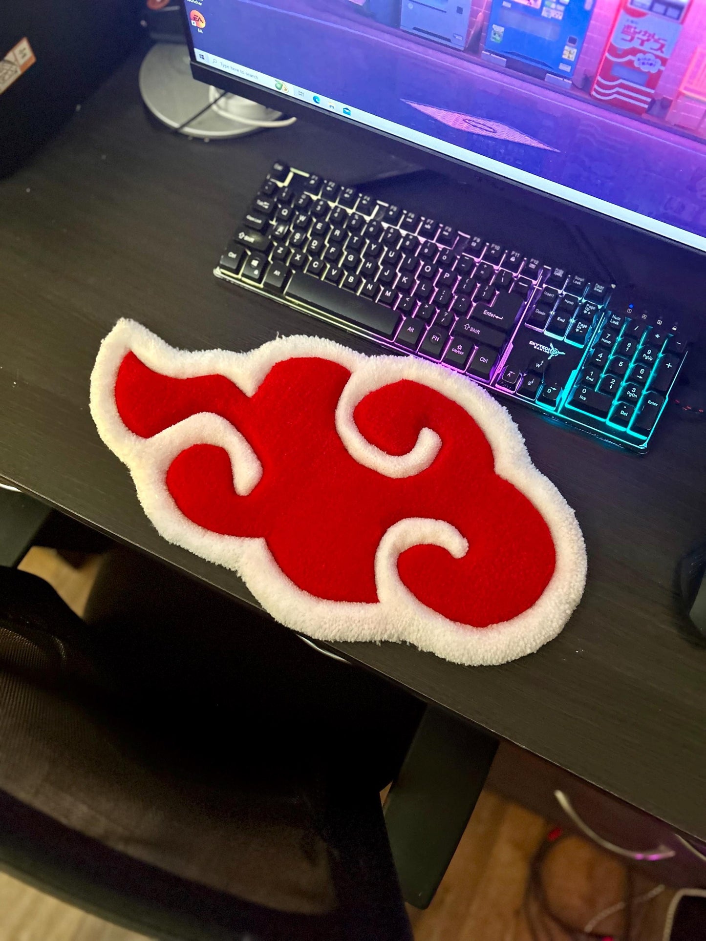 Akatsuki Cloud Keyboard Rug