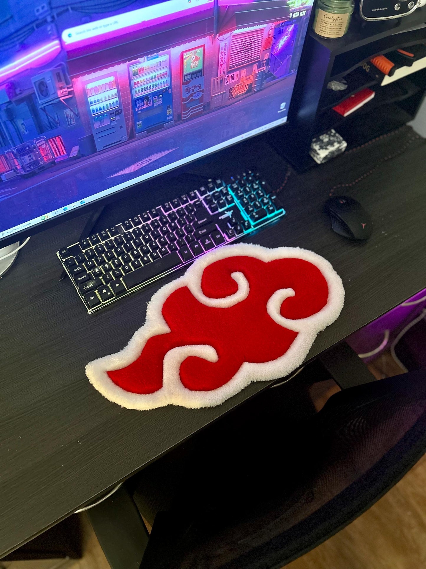 Akatsuki Cloud Keyboard Rug